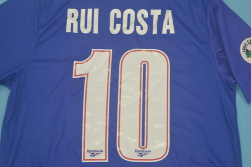 with Serie A Patch Retro Jersey 1995-1996 Fiorentina RUI COSTA 10 Home Soccer Jersey Vintage Football Shirt