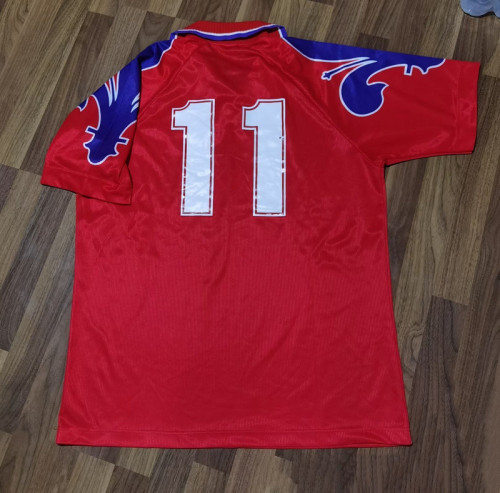 Retro Jersey 1995-1996 Fiorentina 11 Third Away Red Soccer Jersey Vintage Football Shirt
