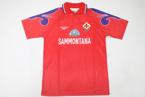 Retro Jersey 1995-1996 Fiorentina 11 Third Away Red Soccer Jersey Vintage Football Shirt