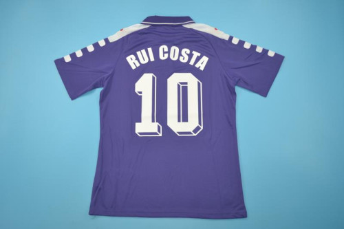 Retro Jersey 1998-1999 Fiorentina RUI COSTA 10 Home Soccer Jersey Vintage Football Shirt