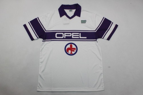 Retro Jersey 1984-1985 Fiorentina Away White Soccer Jersey Vintage Football Shirt