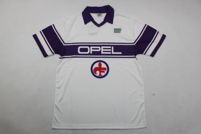 Retro Jersey 1984-1985 Fiorentina Away White Soccer Jersey Vintage Football Shirt