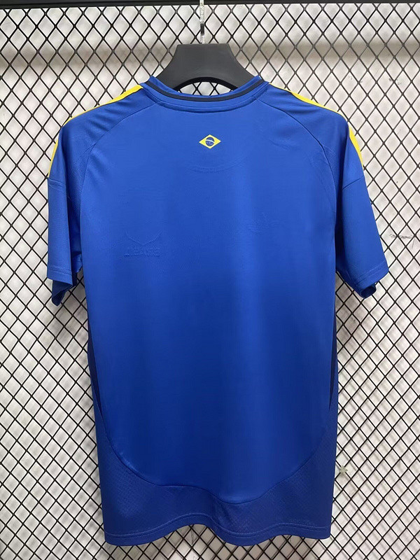Fan Version 2024 Brazil Blue Casual Soccer Jersey Brasil Football Shirt