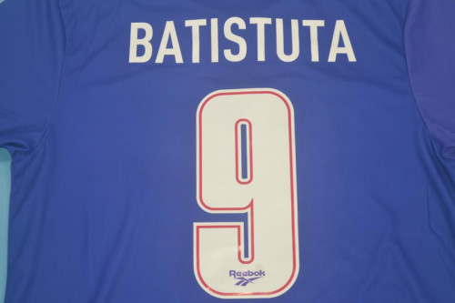 Retro Jersey 1995-1996 Fiorentina BATISTUTA 9 Home Soccer Jersey Vintage Football Shirt