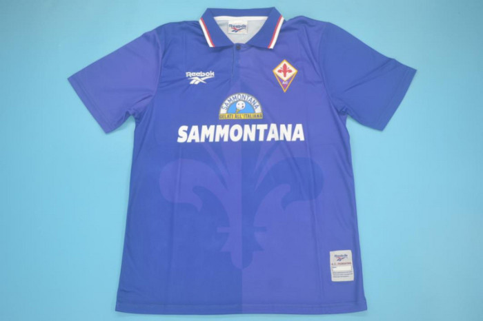Retro Jersey 1995-1996 Fiorentina BATISTUTA 9 Home Soccer Jersey Vintage Football Shirt