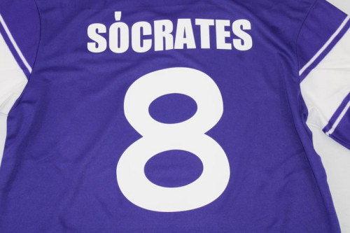 Retro Jersey 1984-1985 Fiorentina SOCRATES 8 Home Soccer Jersey Vintage Football Shirt