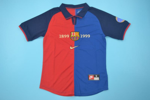 Retro Jersey 1999-2000 Barcelona Home Soccer Jersey Vintage Football Shirt