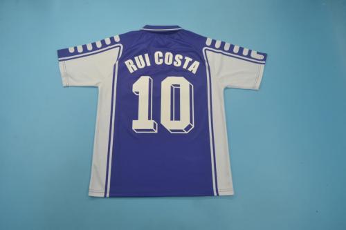 Retro Jersey 1999-2000 Fiorentina RUI COSTA 10 Home Soccer Jersey Vintage Football Shirt