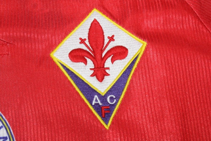 Retro Jersey 1995-1996 Fiorentina 11 Third Away Red Soccer Jersey Vintage Football Shirt