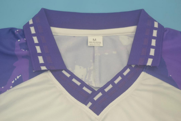 with Serie A Patch Retro Jersey 1994-1995 Fiorentina Away White Soccer Jersey Vintage Football Shirt