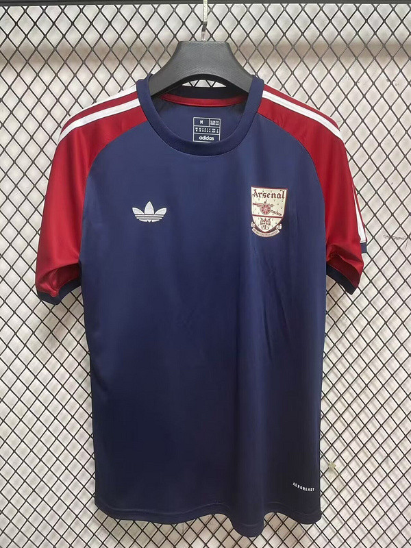 Arsenal 2024-2025 Dark Blue/Red Footbal Casual Shirt Soccer Jersey