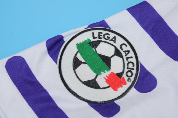 with Serie A Patch Retro Jersey 1998-1999 Fiorentina RUI COSTA 10 Away White Soccer Jersey