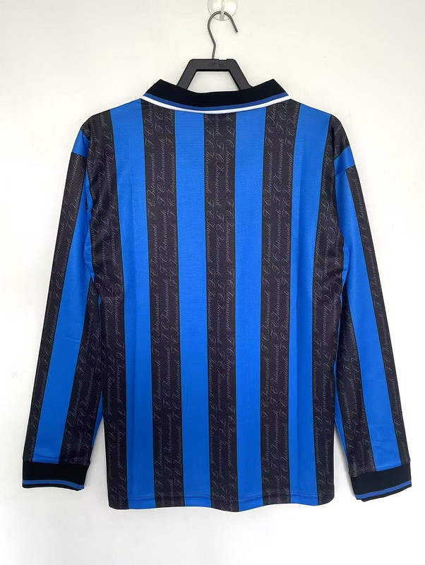 Retro Jersey Long Sleeve 1997-1998 Inter Milan Home Soccer Jersey Vintage Football Shirt