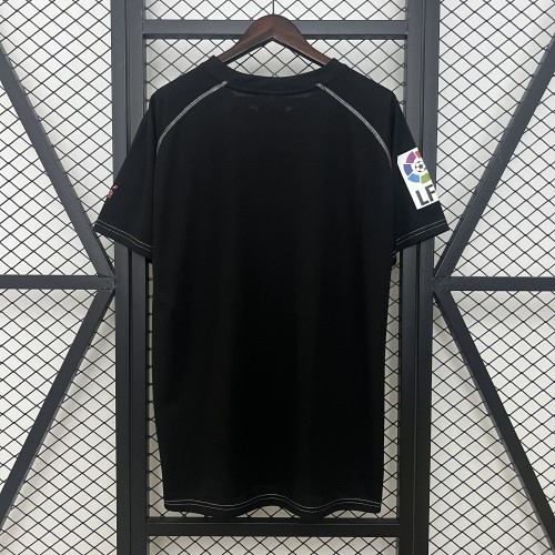with LFP Patch Retro Jersey 2005-2008 Athletic Bilbao Black Vintage Soccer Jersey Football Shirt
