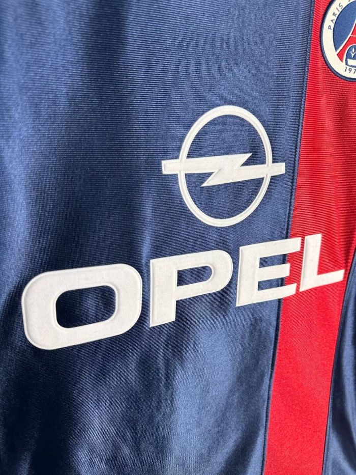 Long Sleeve Retro Jersey 2001-2002 PSG Home Blue Soccer Jersey Paris Vintage Football Shirt