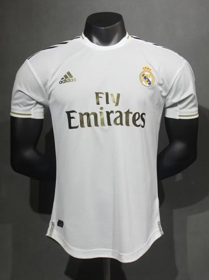 Player Version Retro Jersey 2019-2020 Real Madrid Home Soccer Jersey Vintage Real Football Shirt