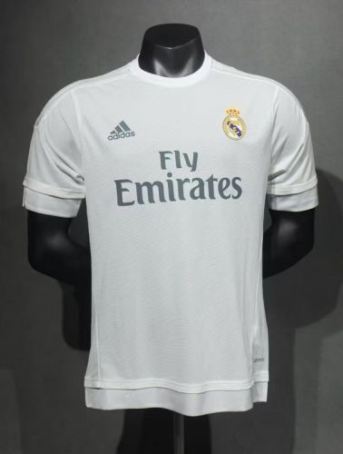 Player Version Retro Jersey 2015-2016 Real Madrid Home Soccer Jersey Vintage Real Football Shirt