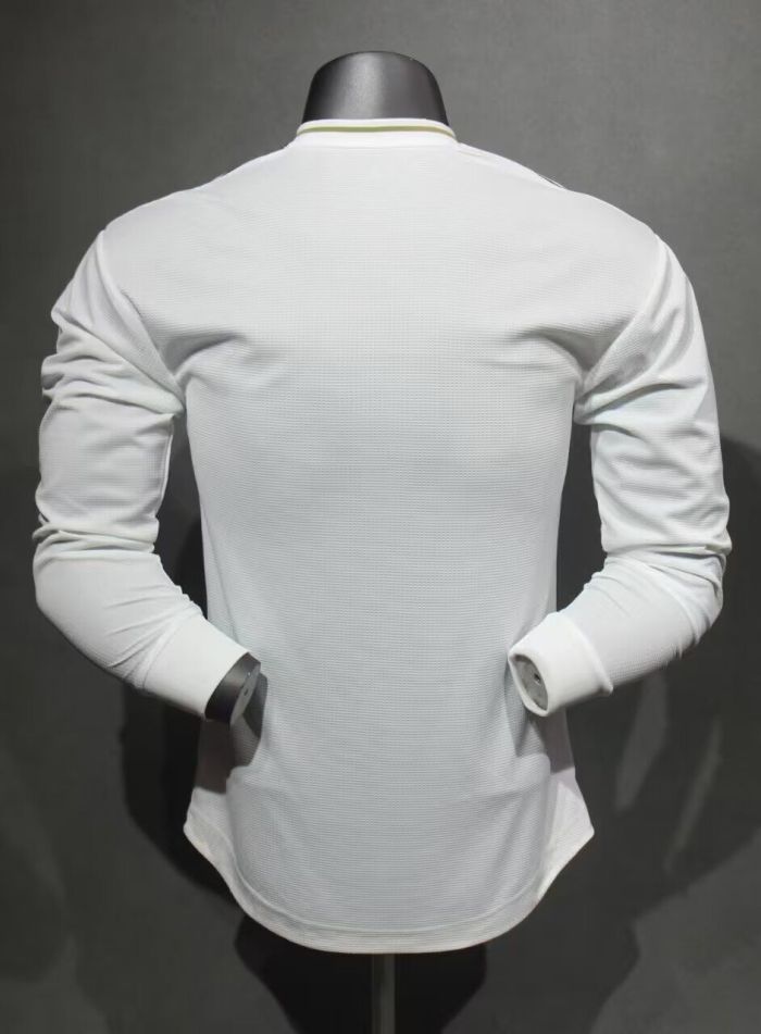 Player Version Retro Jersey Long Sleeve 2019-2020 Real Madrid Home Soccer Jersey Vintage Football Shirt