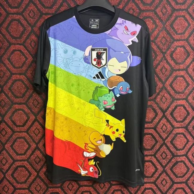 Fan Version Japan 2024 Black Cartoon Comic Soccer Jersey Football Shirt