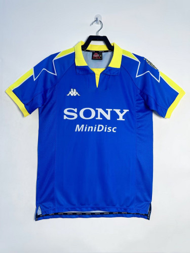Retro Jersey 1997-1998 Juventus Away Blue Soccer Jersey Vintage Football Shirt