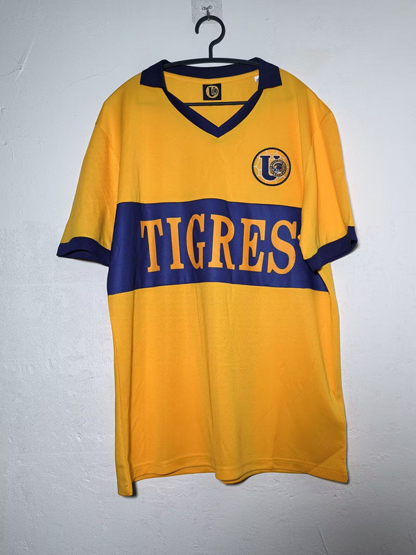 Retro Model Tigres UANL Yellow Soccer Jersey Football Shirt