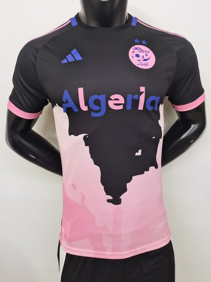 Player Version 2025 Algeria Black/Pink Special Edition Soccer Jersey Football Shirt