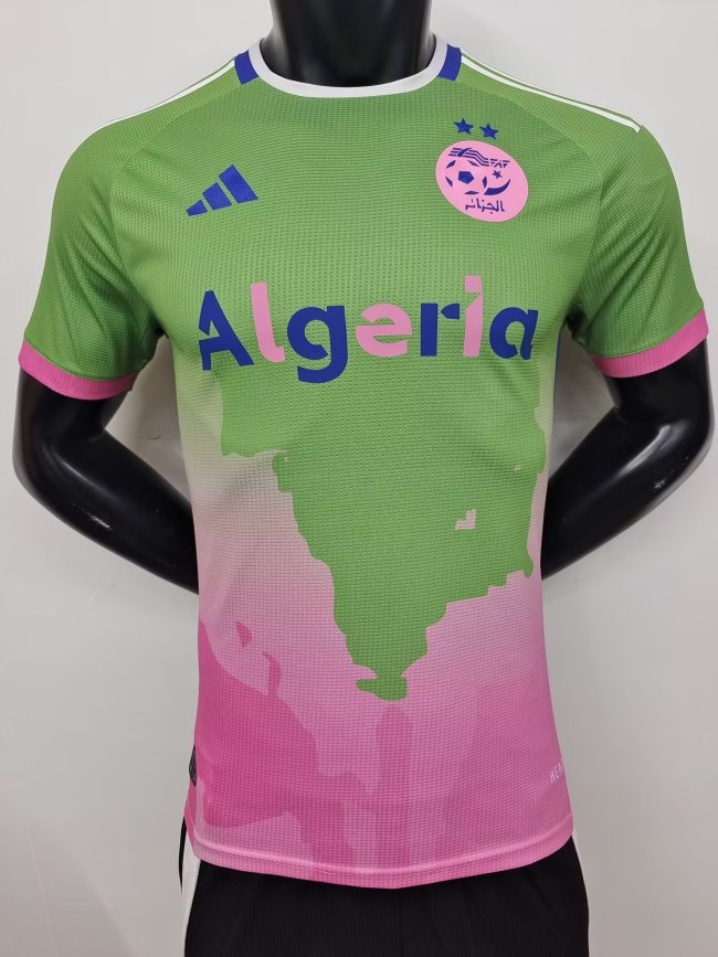 Player Version 2025 Algeria Green/Pink Special Edition Soccer Jersey Football Shirt