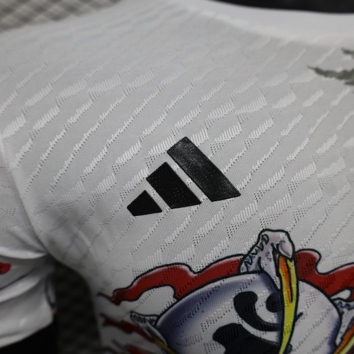 Player Version Japan 2024 White Comic Version Soccer Jersey Football Shirt