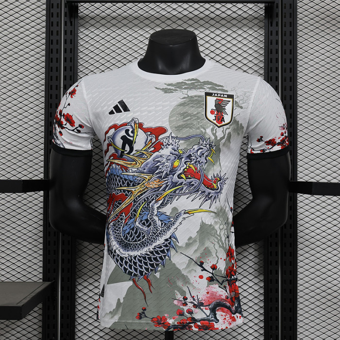 Player Version Japan 2024 White Comic Version Soccer Jersey Football Shirt