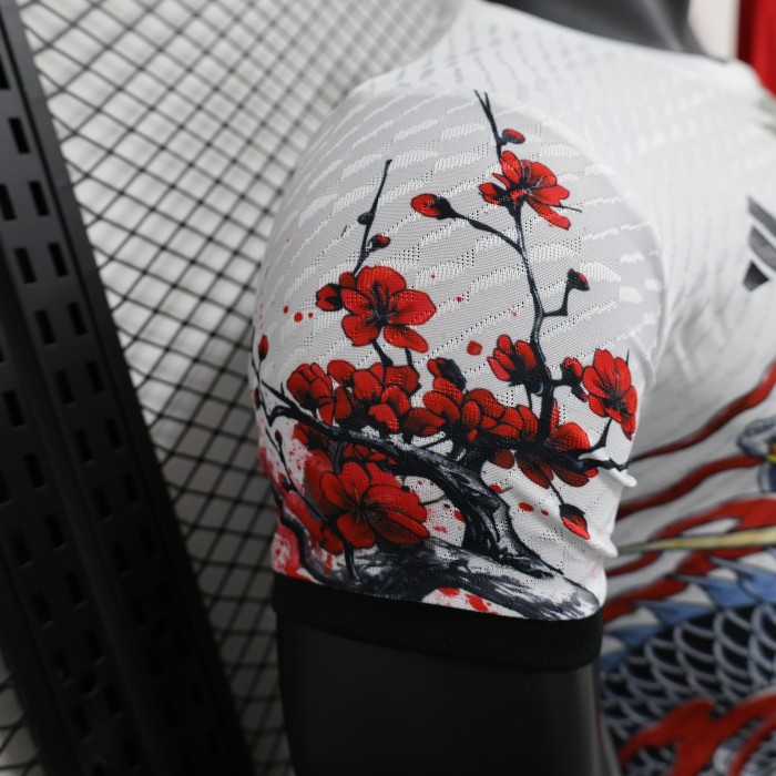 Player Version Japan 2024 White Comic Version Soccer Jersey Football Shirt