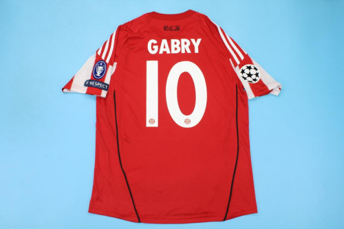 with UCL Patch Retro Jersey 2010-2011 Bayern Munich GABRY 10 Home Soccer Jersey Vintage Football Shirt