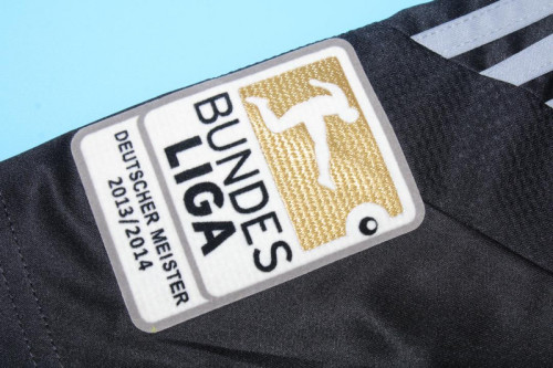 with Bundesliga Patch Retro Jersey 2014-2015 Bayern Munich Away Black Soccer Jersey Vintage Football Shirt