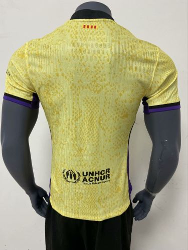 Barca Camisetas de Futbol Player Version 2024-2025 Barcelona X Kobe Yellow Soccer Jersey
