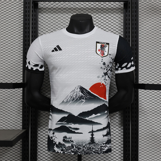 Player Version Japan 2024 White/Black Comic Version Soccer Jersey Football Shirt