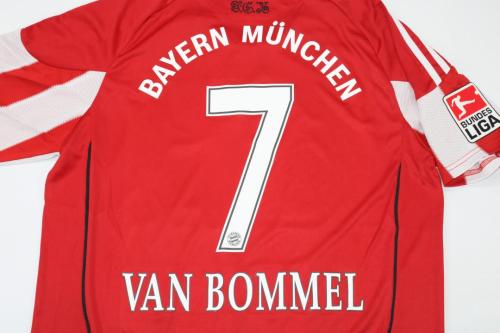 with Bundesliga Patch Retro Jersey 2010-2011 Bayern Munich VAN BOMMEL 7 Home Soccer Jersey Vintage Football Shirt