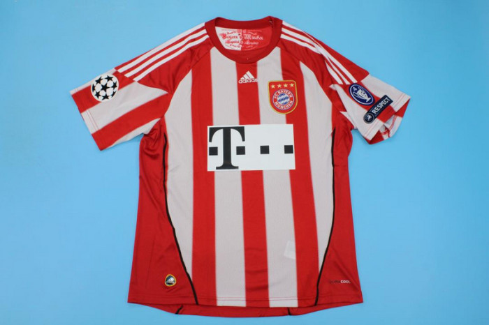 with UCL Patch Retro Jersey 2010-2011 Bayern Munich ROBBEN 10 Home Soccer Jersey Vintage Football Shirt