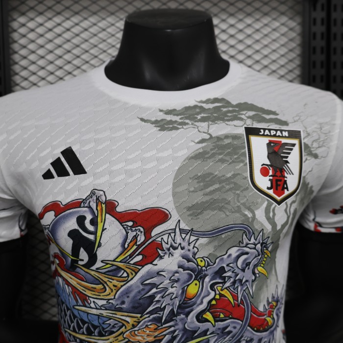 Player Version Japan 2024 White Comic Version Soccer Jersey Football Shirt
