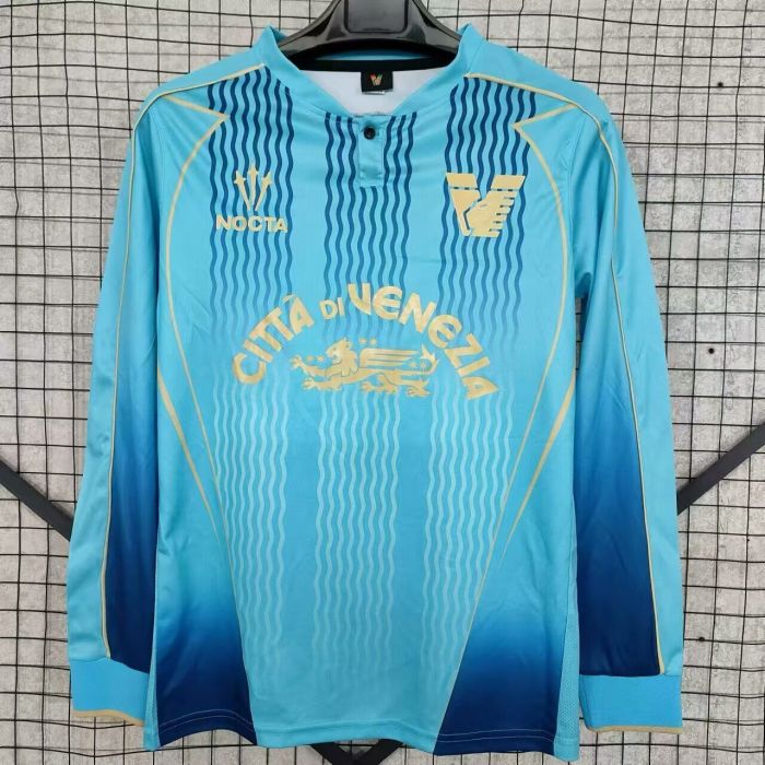 Long Sleeve 2024-2025 Venezia Third Away Blue Soccer Jersey Venice Football Shirt