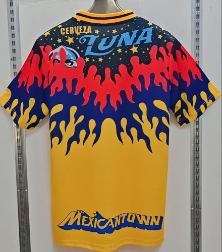 Retro Jersey 1995-1996 Club America Aguilas Yellow Special Edition Soccer Jersey Vintage Football Shirt