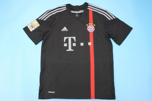 with Bundesliga Patch Retro Jersey 2014-2015 Bayern Munich Away Black Soccer Jersey Vintage Football Shirt