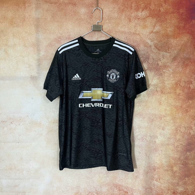 Retro Jersey 2020-2021 Manchester United Away Black Soccer Jersey Vintage Man Utd Football Shirt