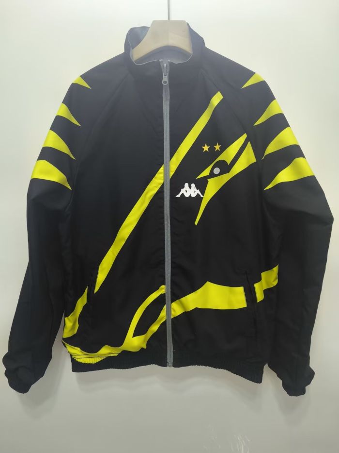 Retro 1996-1997 Model Dortmund Trench Coat Soccer Reversible Windbreaker Jacket BVB Football Jacket