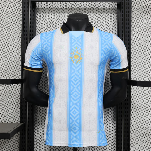 Player Version Argentina 2024 Blue/White Special Edition Soccer Jersey Camisetas de Futbol