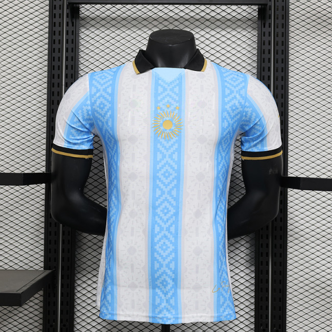 Player Version Argentina 2024 Blue/White Special Edition Soccer Jersey Camisetas de Futbol