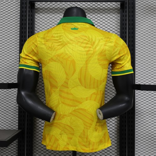 Player Version 2025 Brazil Yellow Special Edition Soccer Jersey Brasil Football Shirt