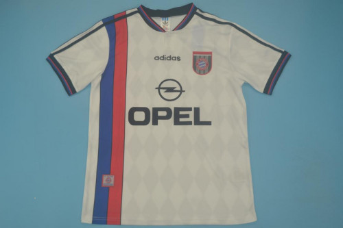 Retro Jersey 1995-1996 Bayern Munich Away White Soccer Jersey Vintage Football Shirt