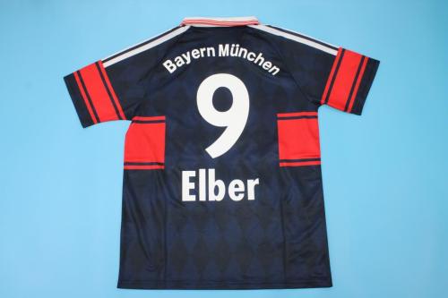 Retro Jersey 1997-1998 Bayern Munich ELBER 9 Home Soccer Jersey Vintage Football Shirt