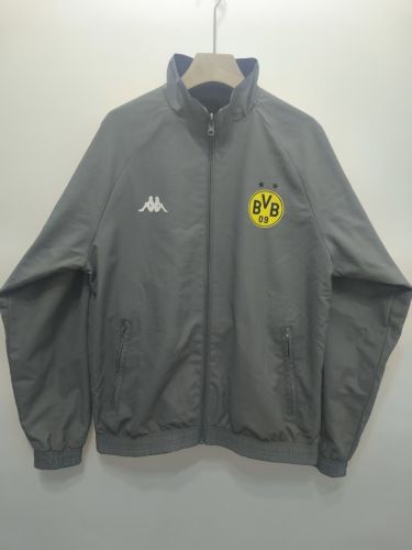 Retro 1996-1997 Model Dortmund Trench Coat Soccer Reversible Windbreaker Jacket BVB Football Jacket
