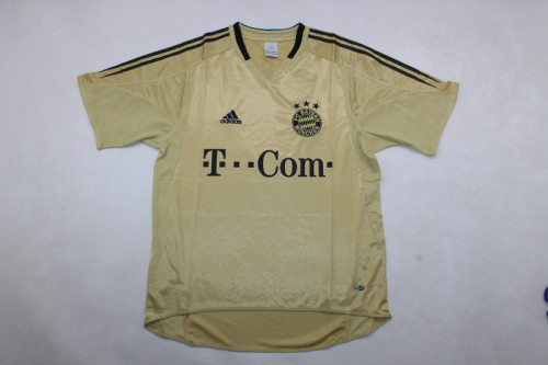 Retro Jersey 2004-2005 Bayern Munich MAKAAY 10 Away Gold Soccer Jersey Vintage Football Shirt