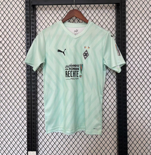 Fan Version 2024-2025 Borussia Monchengladbach Light Green Special Edition Soccer Jersey Football Shirt